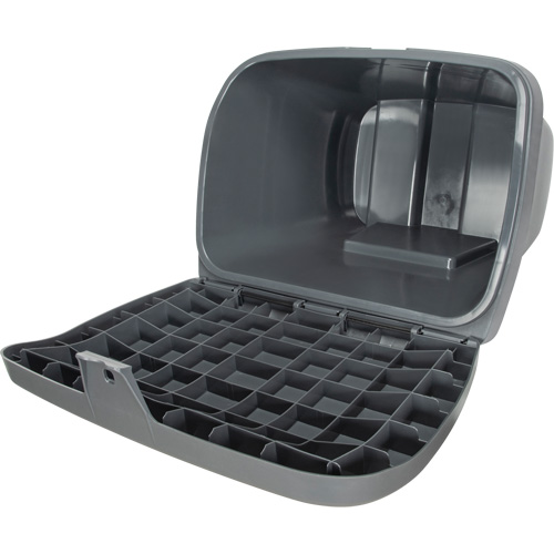 Salt & Sand Storage Bins, With Hasp, 21" x 27" x 26", 4.24 cu. ft., Grey Nia-Chem Ltd.