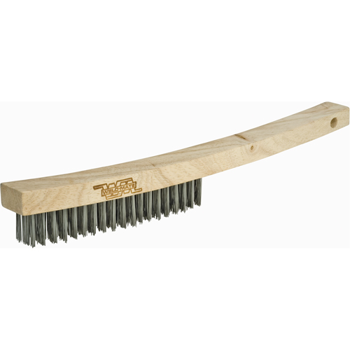 Long Handle Industrial-Duty Scratch Brush, Carbon Steel, 3 x 19 Wire Rows, 13-3/4" Long Nia-Chem Ltd.