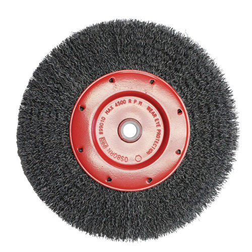 Brosses &eacute;conomiques &agrave; fils cr&ecirc;p&eacute;s - Face &eacute;troite, 6" dia., Fils 0.014, Arbre 2" Nia-Chem Ltd.