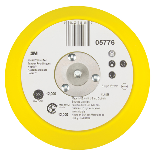Hookit Disc Pad, 6" Dia. Nia-Chem Ltd.