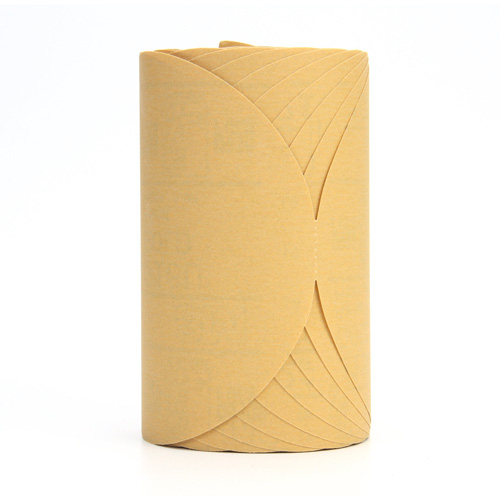 Rouleau de disques abrasifs dor&eacute;s en papier Stikit 216U, 6" dia., Grain P320, Oxyde d'aluminium Nia-Chem Ltd.