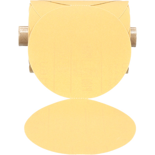 Disque abrasif dor&eacute; en rouleau de papier Stikit, 5" dia., Grain P180, Oxyde d'aluminium Nia-Chem Ltd.