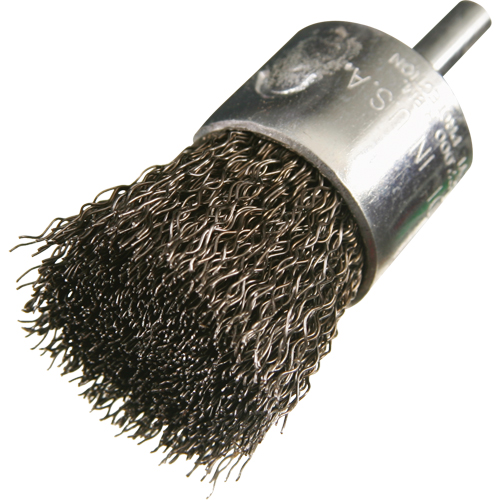 Brosse mont&eacute;es &agrave; fils cr&ecirc;p&eacute;s, 1/2", Fils 0,005", Tige 1/4" Nia-Chem Ltd.