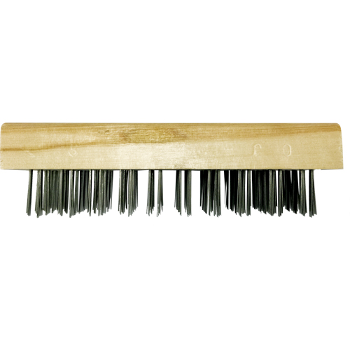 Flat Wire Butcher Block Brushes, Flat Steel Wire, 5 x 10 Wire Rows, 7-5/8" Long Nia-Chem Ltd.