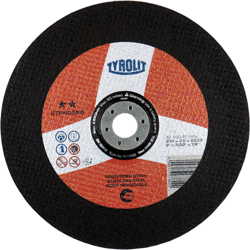 Disque de coupe INOX de premi&egrave;re qualit&eacute;, 6" x 5/64", Arbre de 7/8", Type 27, Oxyde d'aluminium, 10 200 Tr/min Nia-Chem Ltd.