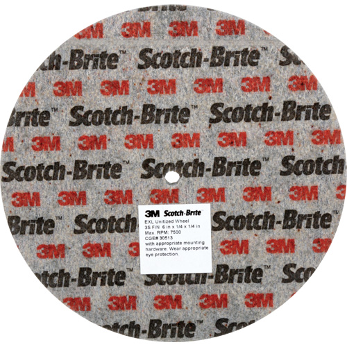 Meule unitaris&eacute;e EXL Scotch-Brite, 6" x 1/4", Arbre de 1/4", Grain de Fin, Carbure de silicium Nia-Chem Ltd.