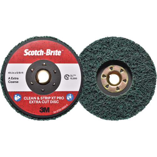 Scotch-Brite Clean & Strip XT Pro Extra Cut Disc, 4-1/2" Dia., Extra Coarse Grit, Aluminum Oxide Nia-Chem Ltd.
