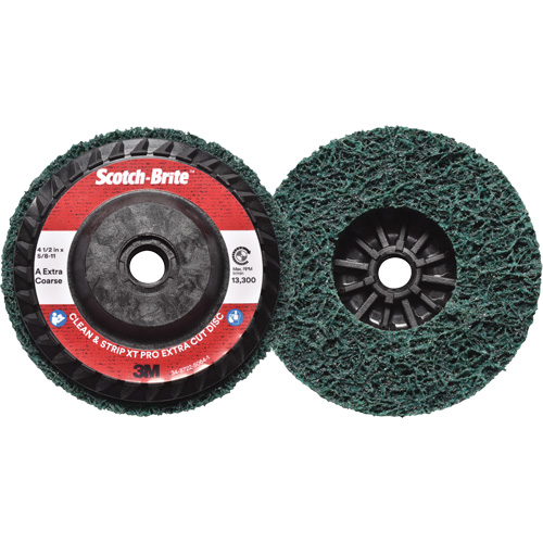 Disque extra coupe  Clean and Strip  XT Pro Scotch-Brite, 4-1/2" dia., Grain Extra grossier, Oxyde d'aluminium Nia-Chem Ltd.