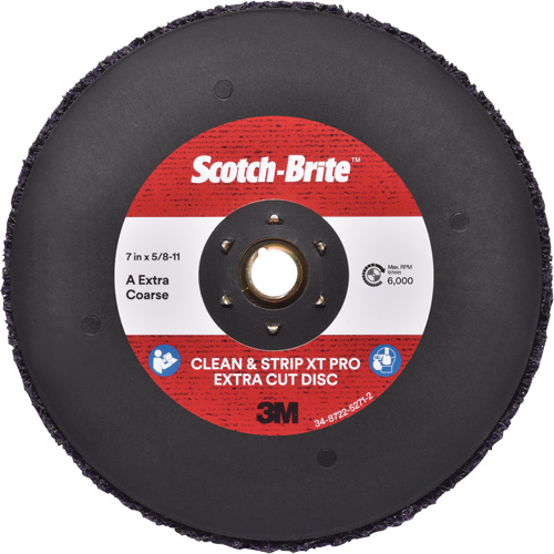 Scotch-Brite Clean & Strip XT Pro Extra Cut Disc, 7" Dia., Extra Coarse Grit, Aluminum Oxide Nia-Chem Ltd.