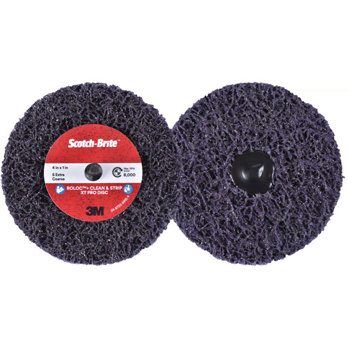 Scotch-Brite Roloc+ Clean & Strip XT Pro Disc, 4" Dia., Extra Coarse Grit, Silicon Carbide Nia-Chem Ltd.