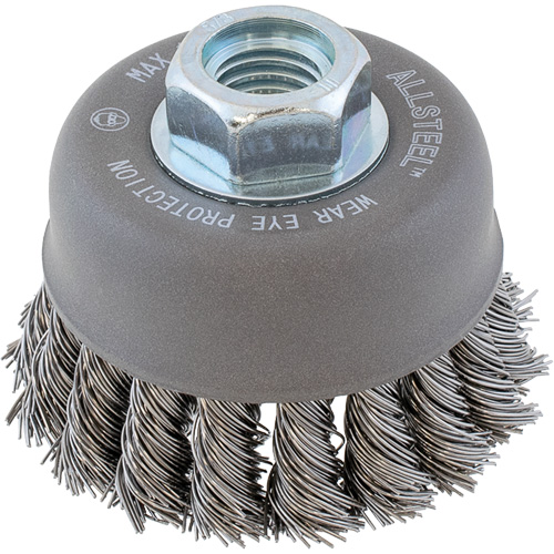 Brosse m&eacute;tallique AllSteel, 3" dia. x 5/8"-11 arbre Nia-Chem Ltd.