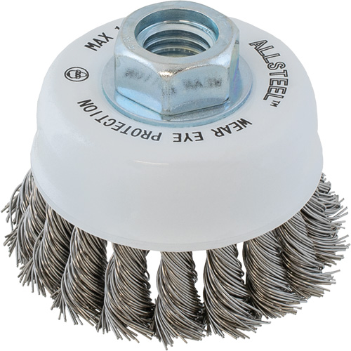 Brosse m&eacute;tallique AllSteel, 3" dia. x 5/8"-11 arbre Nia-Chem Ltd.