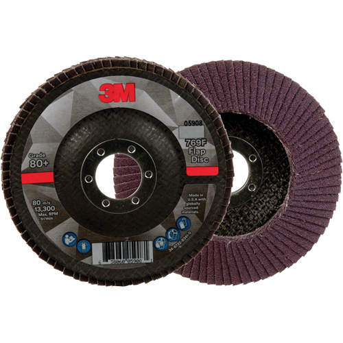Disque &agrave; lamelles &agrave; changement rapide 769F, 4-1/2" x 7/8", Type 29, Grain 80+, C&eacute;ramique Nia-Chem Ltd.