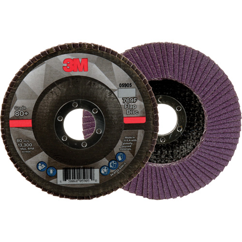 Disque &agrave; lamelles &agrave; changement rapide 769F, 4-1/2" x 7/8", Type 27, Grain 80+, C&eacute;ramique Nia-Chem Ltd.