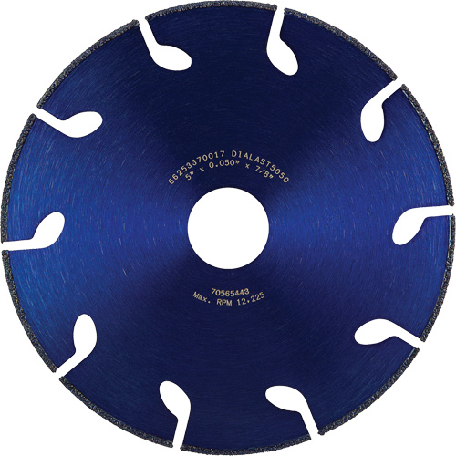 Dialast RightCut Cut-Off Wheel, 5" x 0.05", 7/8" Arbor, Type 01/41, Diamond, 12225 RPM Nia-Chem Ltd.