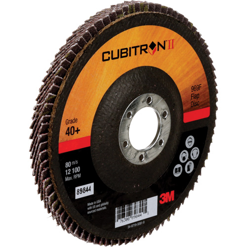 Cubitron II 969F Flap Disc, 5" x 7/8", Type 27, 40+ Grit, Ceramic Nia-Chem Ltd.