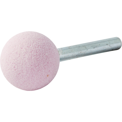 Vitrified Bond Mounted Point, A25, Aluminum Oxide, 1" Dia., 1" L, 80 Grit Nia-Chem Ltd.