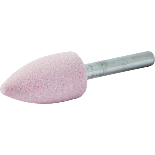 Vitrified Bond Mounted Point, A12, Aluminum Oxide, 11/16" Dia., 1-1/4" L, 80 Grit Nia-Chem Ltd.