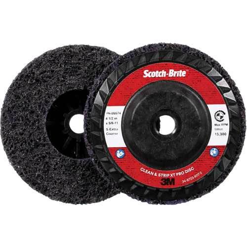 Disque Clean and Strip XT Pro XO-DC Scotch-Brite, 4-1/2" dia., Grain Extra grossier, Carbure de silicium Nia-Chem Ltd.