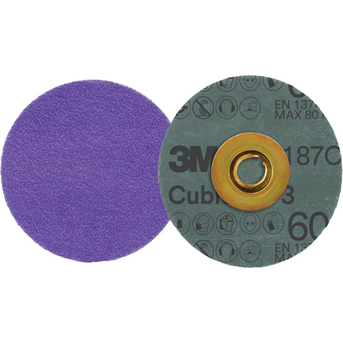 Cubitron 3 Roloc Fibre Disc, 3" Dia., 60+ Grit, Ceramic Nia-Chem Ltd.