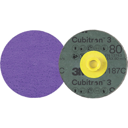 Cubitron 3 Roloc Fibre Disc, 4" Dia., 80+ Grit, Ceramic Nia-Chem Ltd.