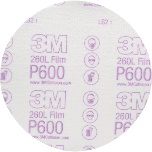 Hookit Finishing Film Abrasive Disc 260L 00971, 6" Dia., P600 Grit, Aluminum Oxide Nia-Chem Ltd.