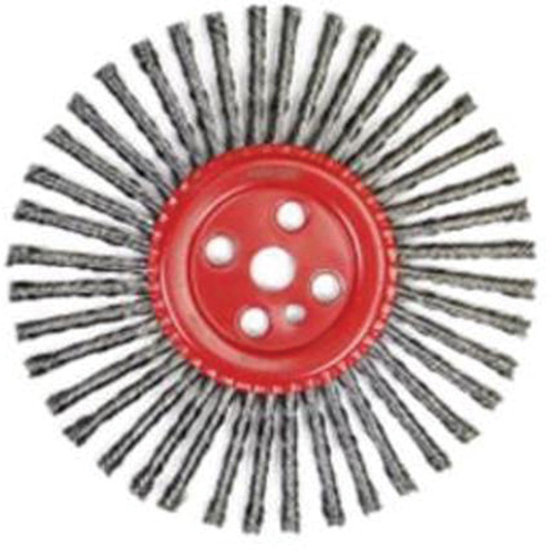 Stringer Bead Knot Wire Brush, 12" Dia., 0.035" Fill, 1" Arbor, Steel Nia-Chem Ltd.