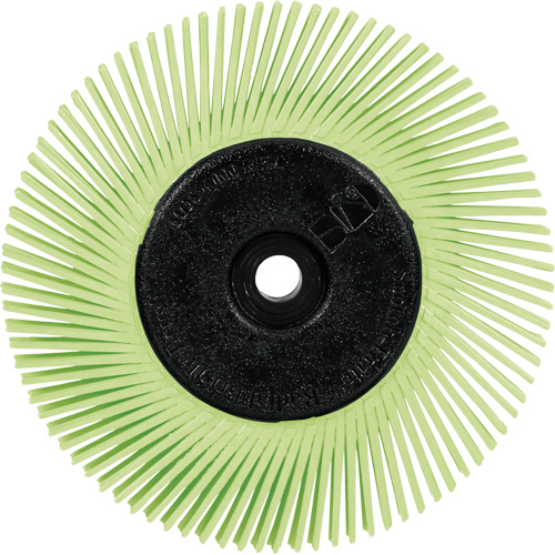Brosse radiale en soies de pr&eacute;cision type A PN-RB avec adaptateur Scotch-Brite , C&eacute;ramique, Grain 50+, 6" dia. Nia-Chem Ltd.