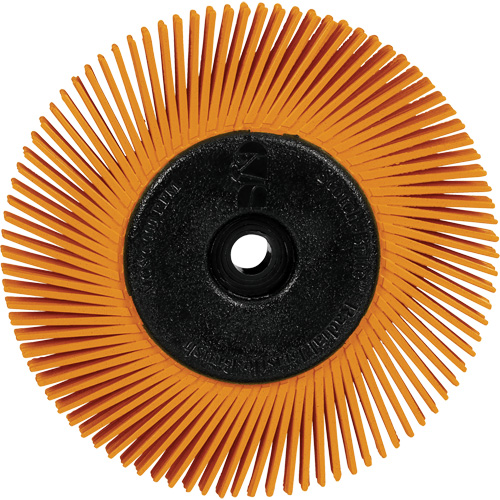 Brosse radiale en soies de pr&eacute;cision type A PN-RB avec adaptateur Scotch-Brite , C&eacute;ramique, Grain 80+, 6" dia. Nia-Chem Ltd.