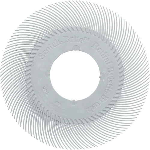 Brosse radiale en soies de pr&eacute;cision type C PN-RB sans adaptateur Scotch-Brite, C&eacute;ramique, Grain 120+, 6" dia. Nia-Chem Ltd.