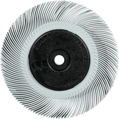 Brosse radiale en soies de pr&eacute;cision type C PN-RB avec adaptateur Scotch-Brite, C&eacute;ramique, Grain 120+, 6" dia. Nia-Chem Ltd.
