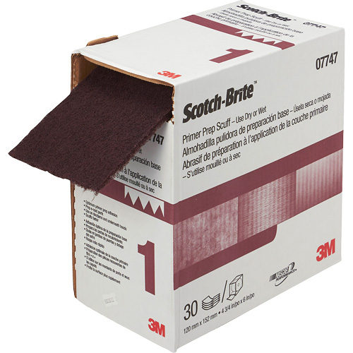 Pr&eacute;paration de la couche d'appr&ecirc;t VFN Scotch-Brite, 4-3/4" x 180", Oxyde d'aluminium Nia-Chem Ltd.