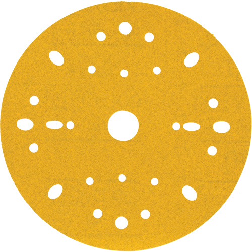 Hookit Gold Abrasive Disc, 6" Dia., 240 Grit, Aluminum Oxide, C-Weight Nia-Chem Ltd.