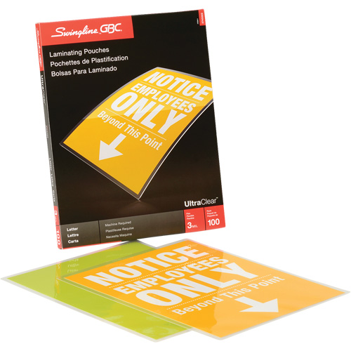 Pochette lamin&eacute;e de format lettre Nia-Chem Ltd.