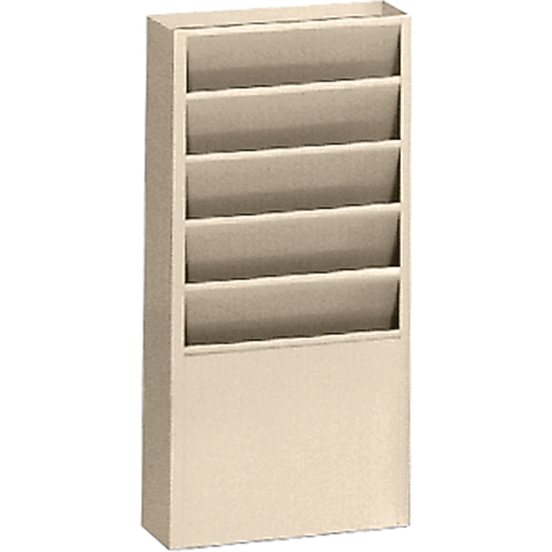 Literature Storage Racks, Stationary, 5 Slots, Steel, 9-3/4" W x 4-1/8" D x 21" H Nia-Chem Ltd.