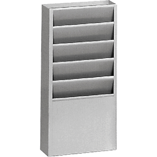 Literature Storage Racks, Stationary, 5 Slots, Steel, 9-3/4" W x 4-1/8" D x 21" H Nia-Chem Ltd.