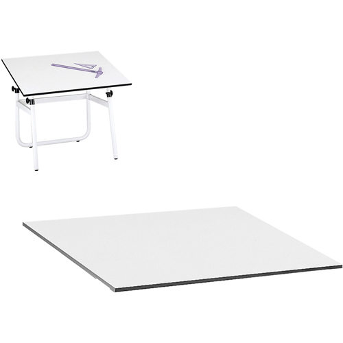 Table Top for Vista Adjustable Drawing Table, 48" W x 3/4" H, White Nia-Chem Ltd.