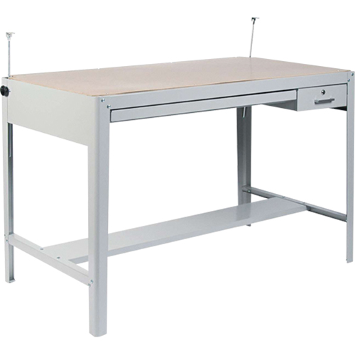 Precision Drafting Table Base, 56-3/8" W x Grey Nia-Chem Ltd.