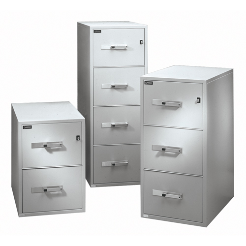 Fire Resistant Filing Cabinets, Steel, 3 Drawers, 19-3/4" W x 31" D x 41" H, Black Nia-Chem Ltd.