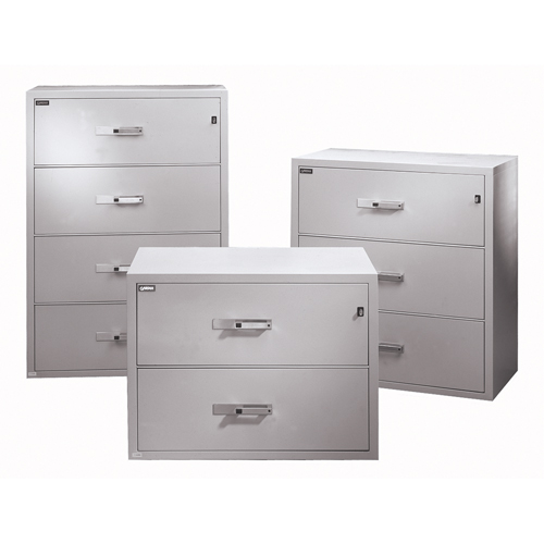 Fire Resistant Filing Cabinets, Steel, 2 Drawers, 38-3/4" W x 23-1/2" D x 29" H, Black Nia-Chem Ltd.