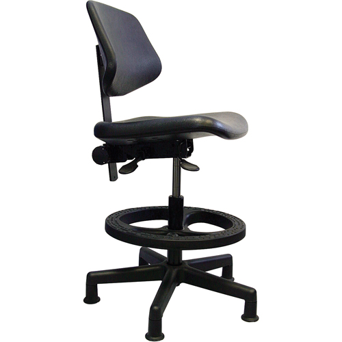 Ergonomic Seating, Polyurethane, Black, 250 lbs. Capacity Nia-Chem Ltd.