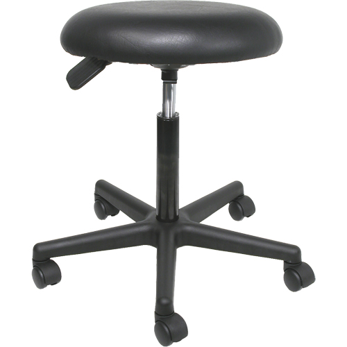 Pneumatic Swivel Stools, Mobile, Adjustable, 23-3/4", Vinyl Seat, Black Nia-Chem Ltd.