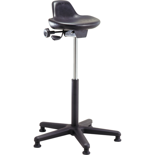 Shoptech Ergonomic Industrial Stools, Sit/Stand, Adjustable, 21" - 31", Polyurethane Seat, Black Nia-Chem Ltd.
