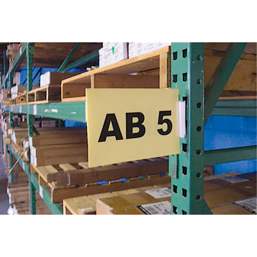 Ensembles d'&eacute;tiquettes pour all&eacute;es d'entrep&ocirc;t &agrave; fixation par pression Slip 'N Stik, 11" x 8-1/2", Plastique Nia-Chem Ltd.
