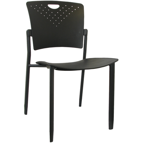 MaxX StaxX Stackable Chairs, Polypropylene, 17-1/4" High, 275 lbs. Capacity, Black Nia-Chem Ltd.