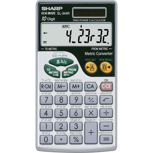 Calculatrice m&eacute;trique Nia-Chem Ltd.