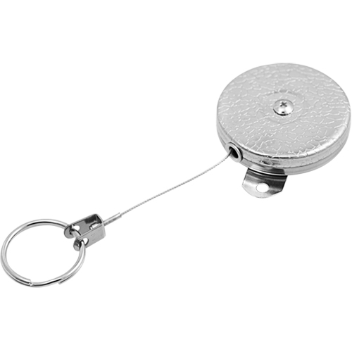 Self Retracting Key Chains, Chrome, 48" Cable, Mounting Bracket Attachment Nia-Chem Ltd.