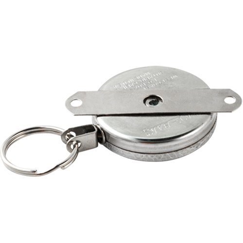 Self Retracting Key Chains, Chrome, 48" Cable, Mounting Bracket Attachment Nia-Chem Ltd.