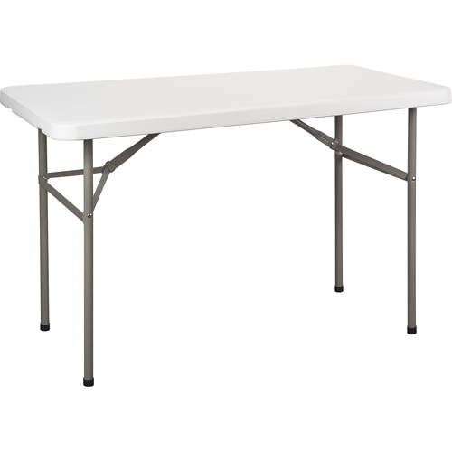Table pliante, Rectangulaire, 48" l x 24" la, Poly&eacute;thyl&egrave;ne, Blanc Nia-Chem Ltd.