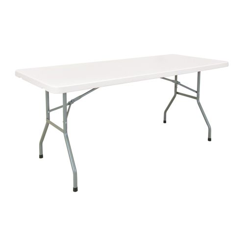 Table pliante, Rectangulaire, 72" l x 30" la, Poly&eacute;thyl&egrave;ne, Blanc Nia-Chem Ltd.